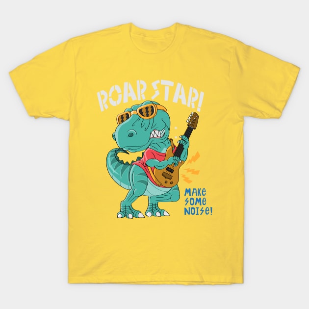 cool dinosaur rock star T-Shirt by Tshirt lover 1